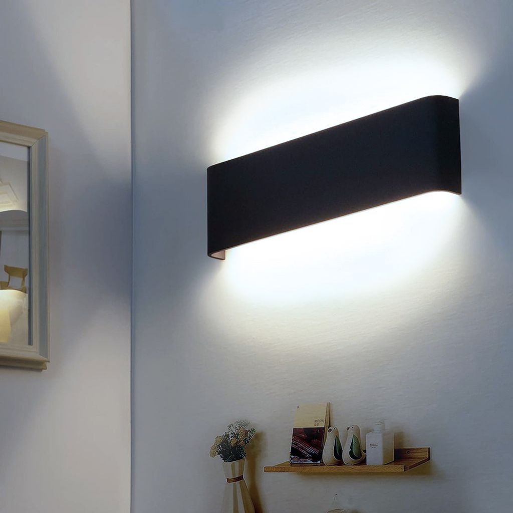 Moderna lampada da parete a led per interni nera, lampada Immagine del prodotto 