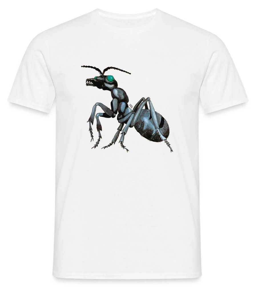 Spreadshirt Die Drei Fragezeichen Und Der Ameisenmensch Männer T-Shirt, S, Weiß