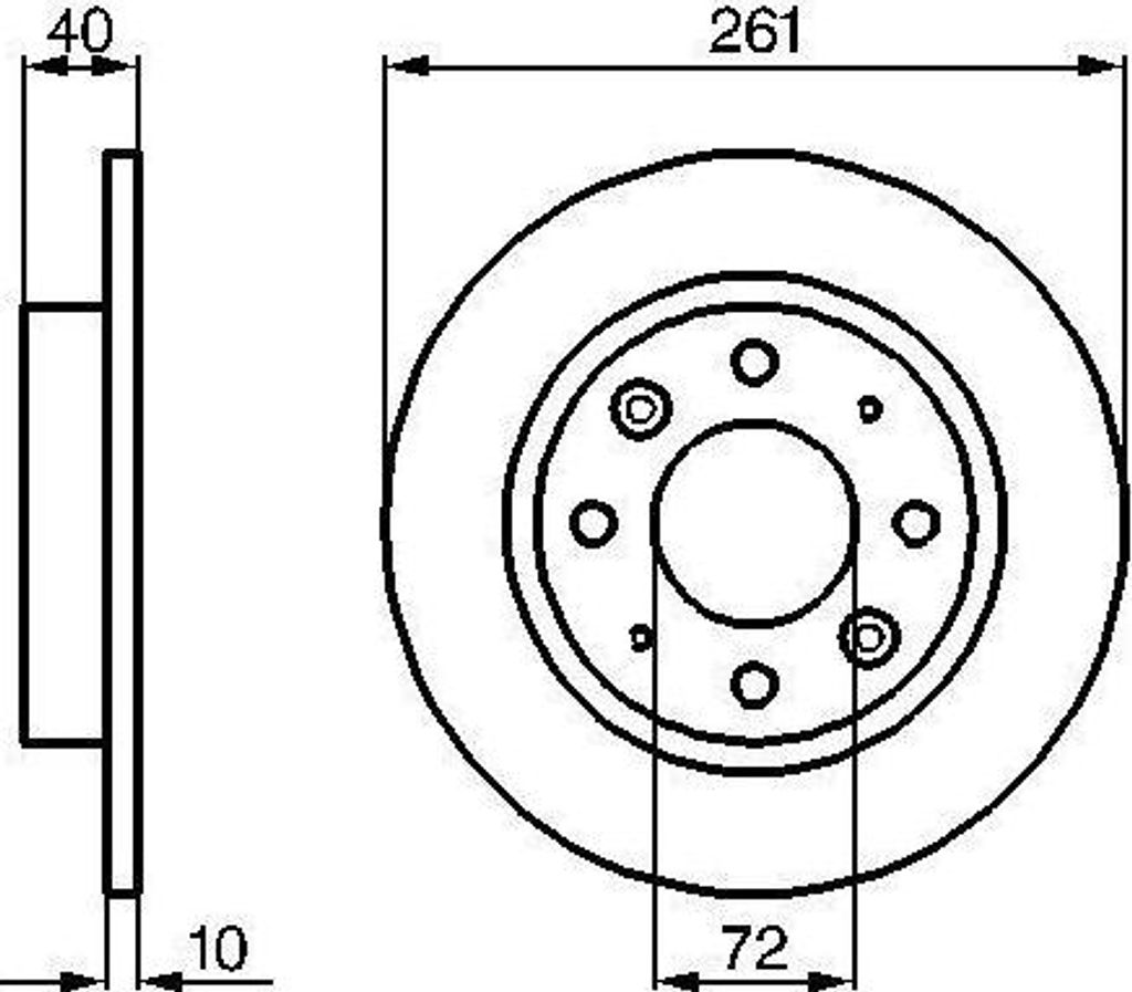 BOSCH 0 986 479 018 Bremsscheibe OE OK9AA26251 kompatibel mit Carens, Clarus