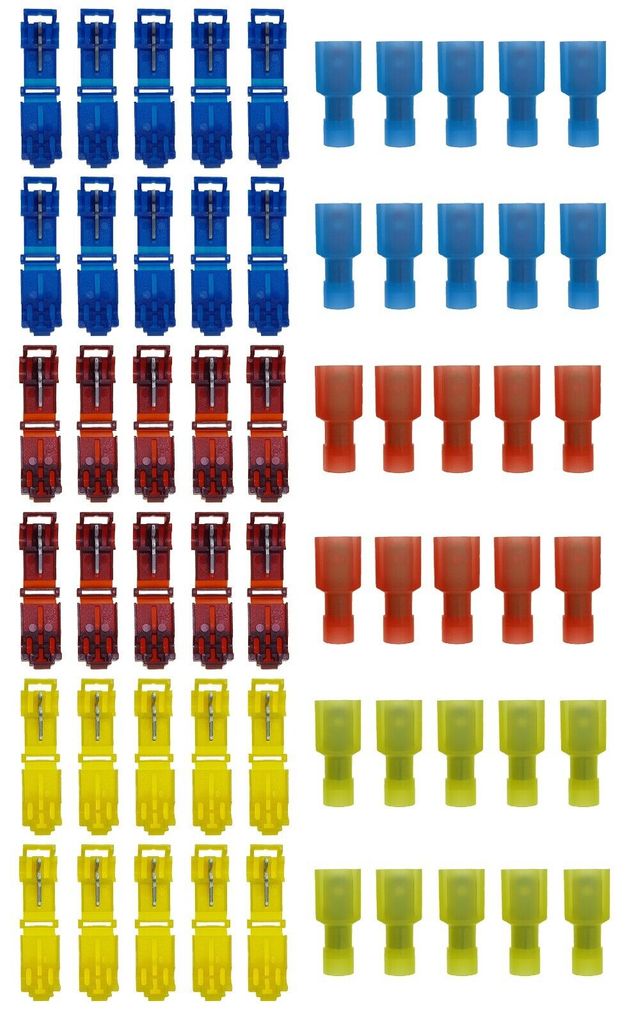 baytronic 30x connettori T-quick + 30x terminali a lama Immagine del prodotto 