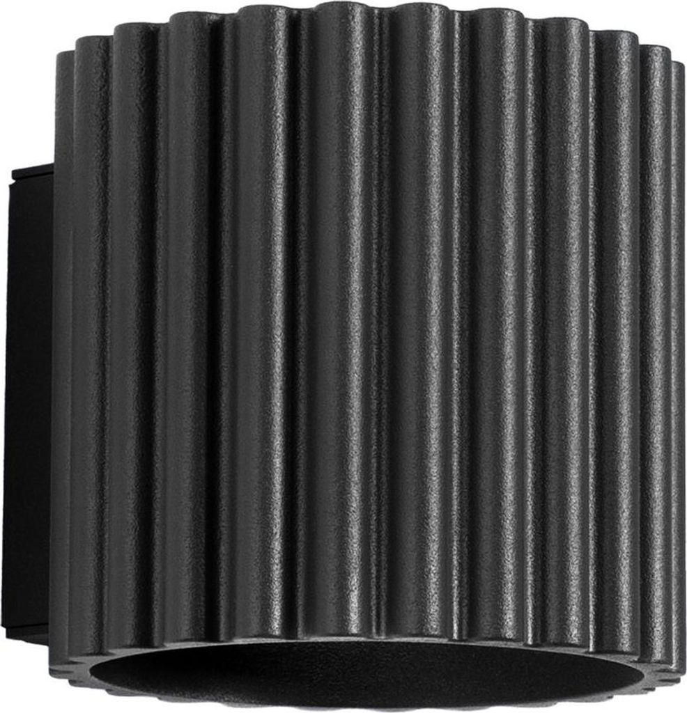 Wandleuchte Schwarz Innen Aluminium indirekt Flur Küche G9 Modern einflammig T:12 cm Wandlampe Up Down
