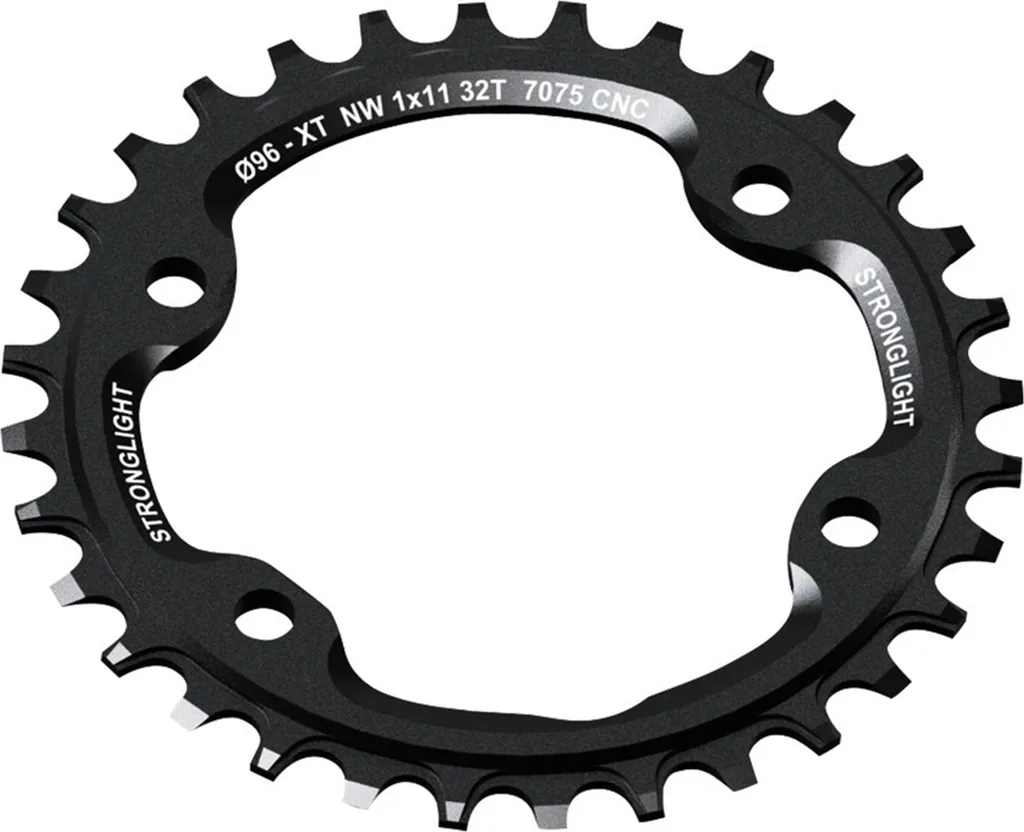 Plateau Stronglight 36Z pour transmission Shimano 1x11v VTT XT M8000 noir