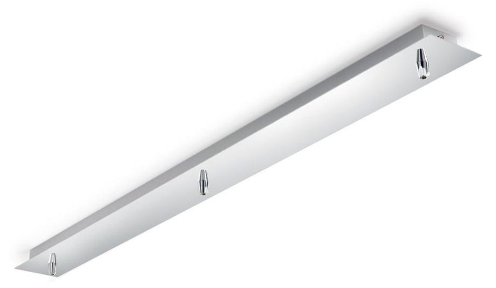 Cup Rail de plafond pour 3 suspensions Chrome Image du produit 