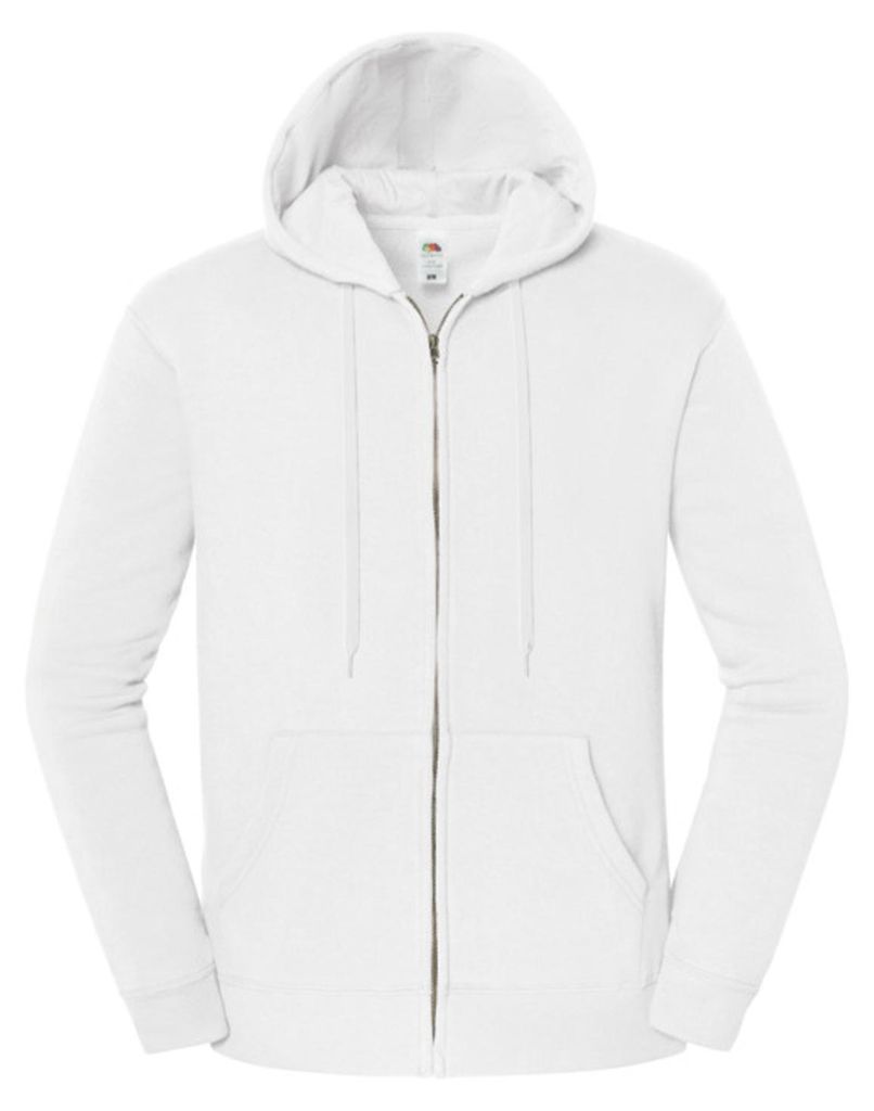 Fruit of the Loom - "Iconic Premium" Sweatjacke für Herren, mit Kapuze PC8293 (S) (Weiß)