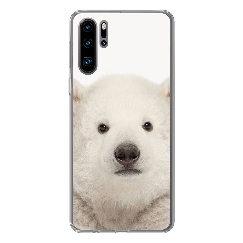 MuchoWow Handyhülle Schutzhülle Hülle für Huawei P30 Pro Eisbär - Tiere - Weiß - Kinder - Jungen - Mädchen Silikon Softcase Handy Hülle -...