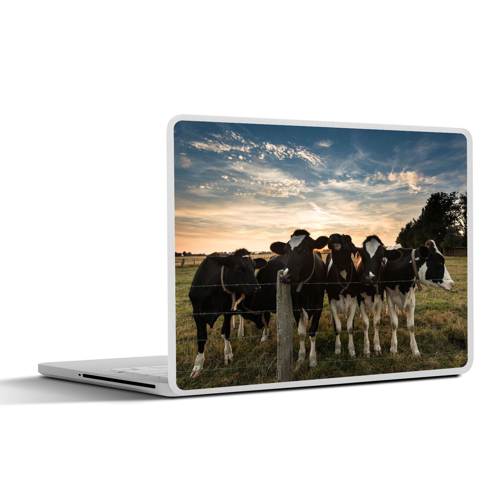 MuchoWow Laptop Aufkleber Sticker Cover Tiere - Kuh 31x22.5 cm - Laptop-Deko