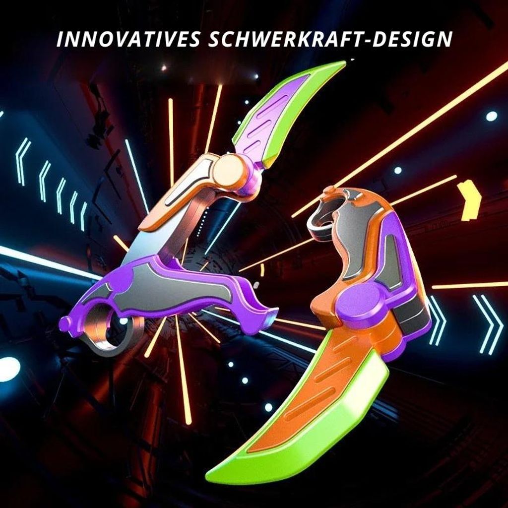 Fidget Anti-Stress Spielzeug 2er-Set – Gravity Claw Lila & Produktbild 