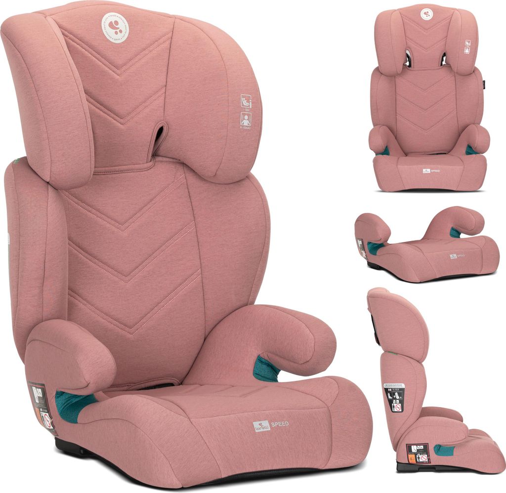 Lorelli Speed i-Size Kindersitz 100150 cm (1536 kg) R129/03 ohne ISOFIX, Gurtmontage, verstellbare Kopfsttze, EPS, Booster