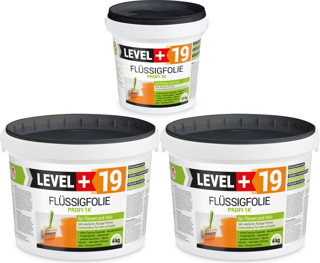 Flüssigfolie Profi Dichtfolie 9,5kg Badbdichtung Innen und Außenbereich Bad RM19