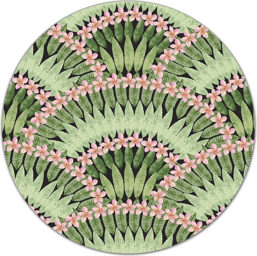 Glas-Herdabdeckplatte Glaskeramikkochfeld-Abdeckung Schneideplatten - 40 cm - Blätter und Blüten