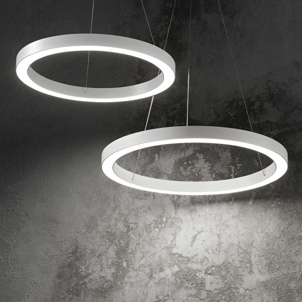 Ideal Lux LED Hängeleuchte Oracle Ø 60cm Weiß 211398