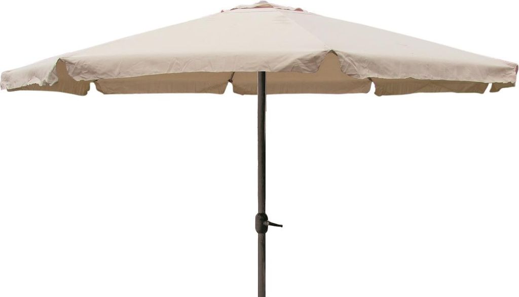 Sonnenschirm Alu Ø4m mit Kurbel mit Krempe Gartenschirm Produktbild 