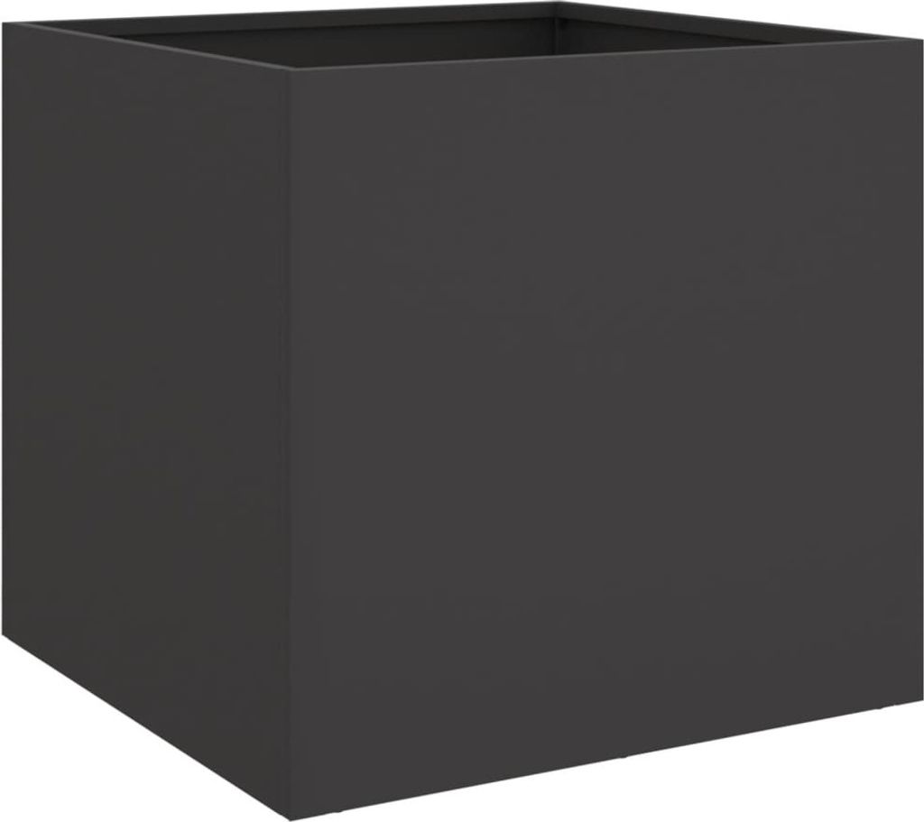 vidaXL Pflanzkübel Schwarz 42x40x39 cm Stahl Produktbild 