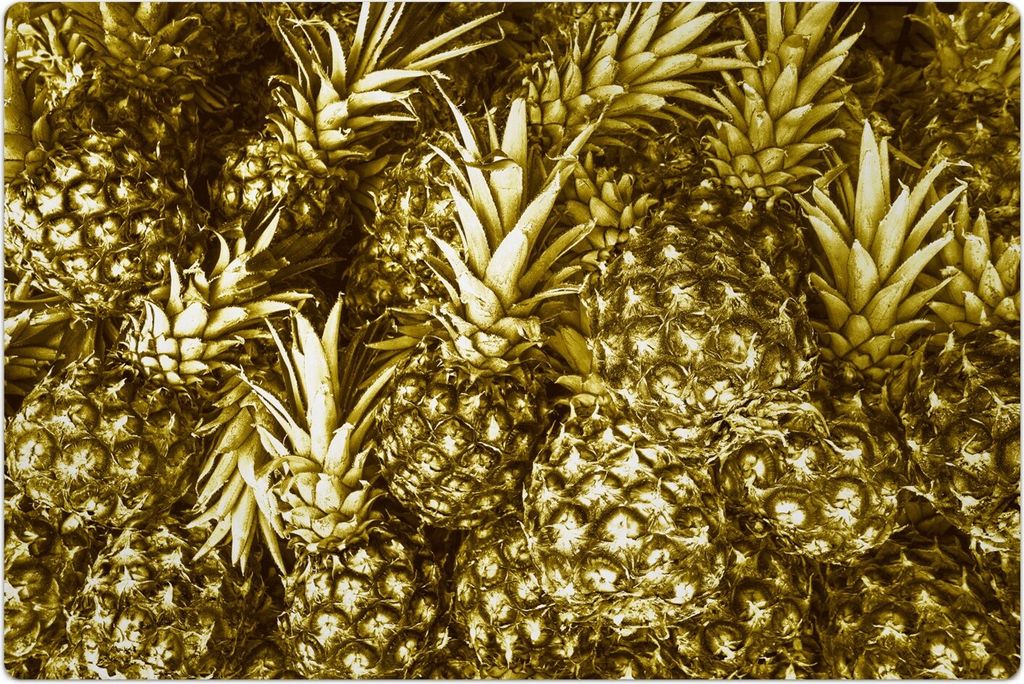 Küchenmatte 80x120 cm Vinylmatte Bodenmatte Dekoration - Goldenes Gemüse Früchte