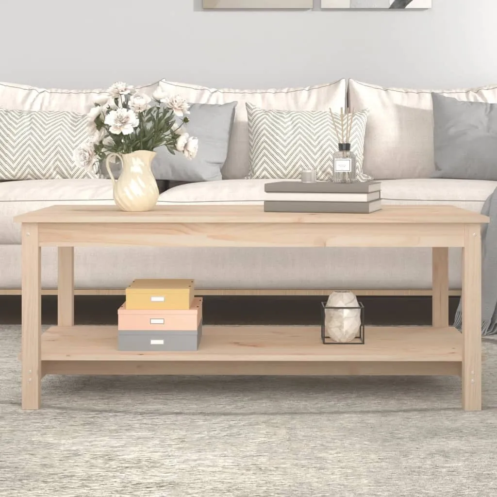Tavolino da Caffè in Pino Massiccio 110x55x45 cm - The Living Store