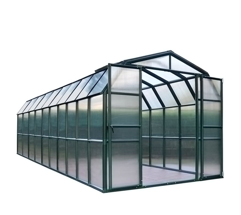 Rion Kunststoff Gewächshaus Grand Gardener 410 Grün 639x267x238 cm