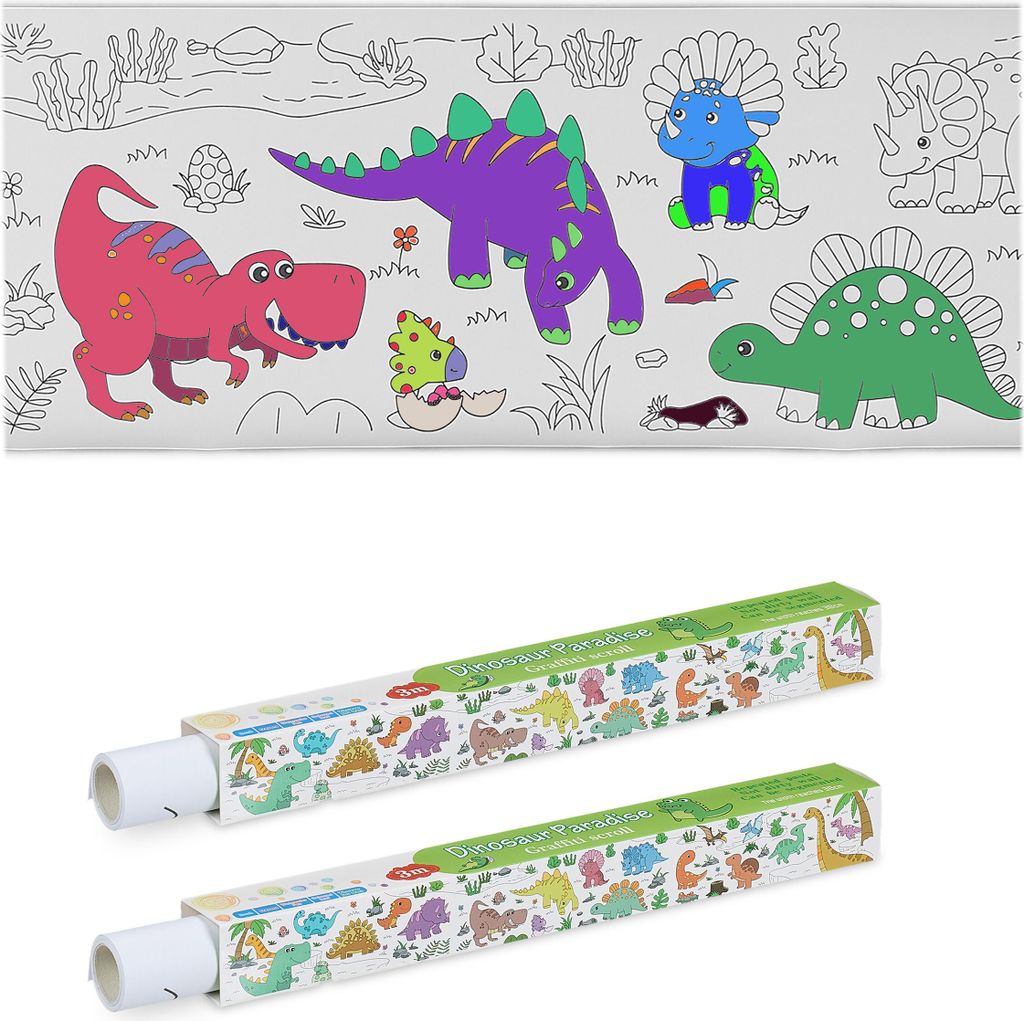 Relaxdays Tovaglia da colorare per bambini, set da 2, carta Immagine del prodotto 