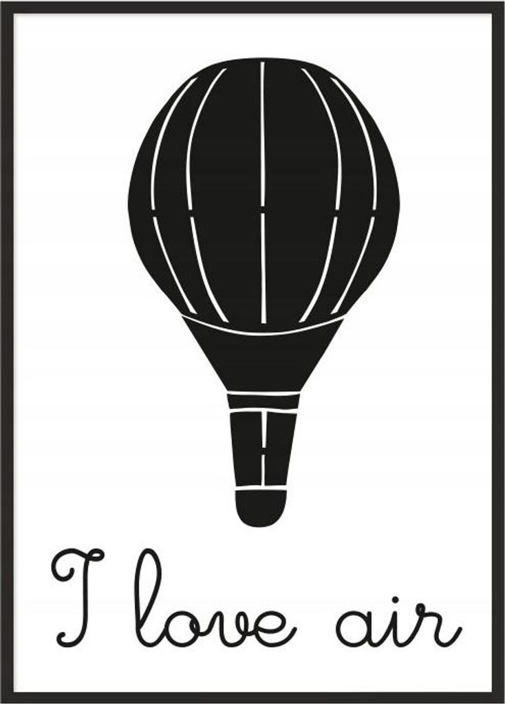Bildplakat im Rahmen A4 cm Ballon PD025