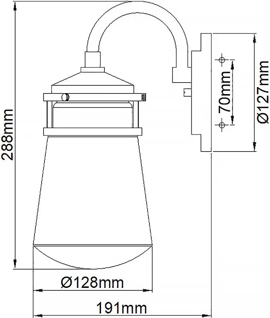 Lanterne murale extérieure en bronze architectural Lyndon IP44 E27