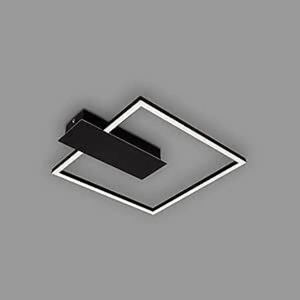 Plafonnier LED Moderne Noir pour Salon et Chambre 12W 1400lm Briloner