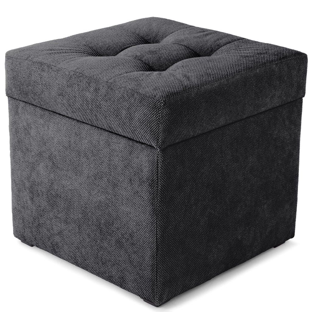 MG Design Polsterhocker Grau 45x45 cm - Stauraum 50L, bis Produktbild 
