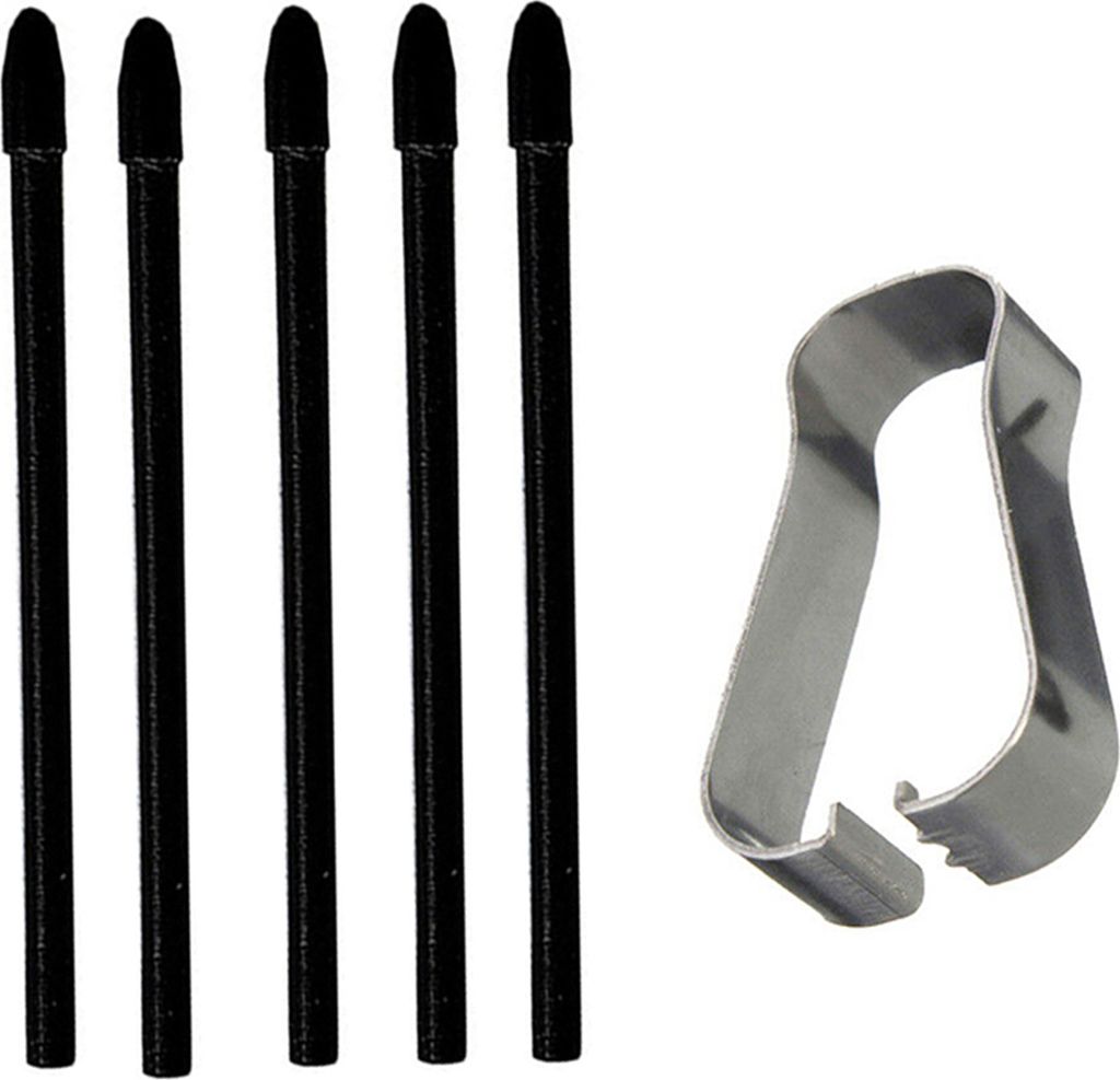 A set of replacement S-Pen tips and a removal tool are displayed against a white background.