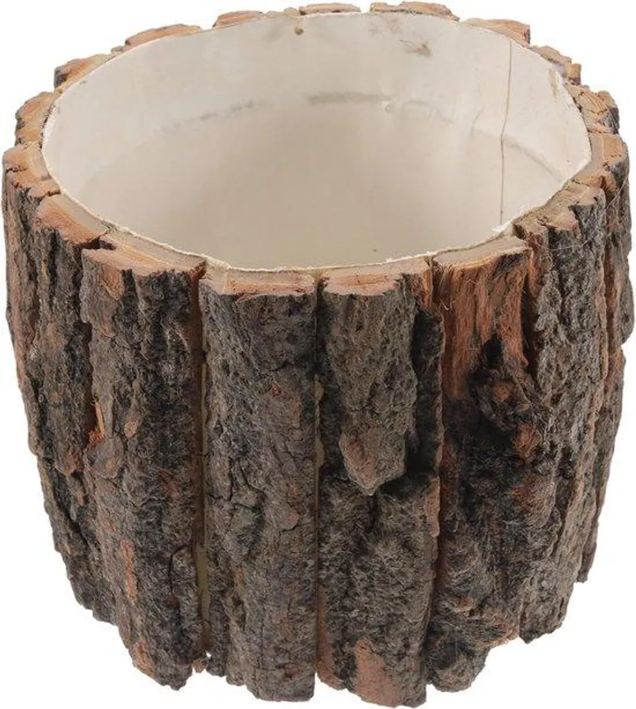 Pot en bois 17 cm pour décoration de table, idéal succulentes et terrariums