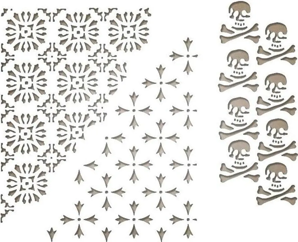 Stencil Pirati 3 Pezzi Metallo | Fustelle Thinlits per Design Carta - 2