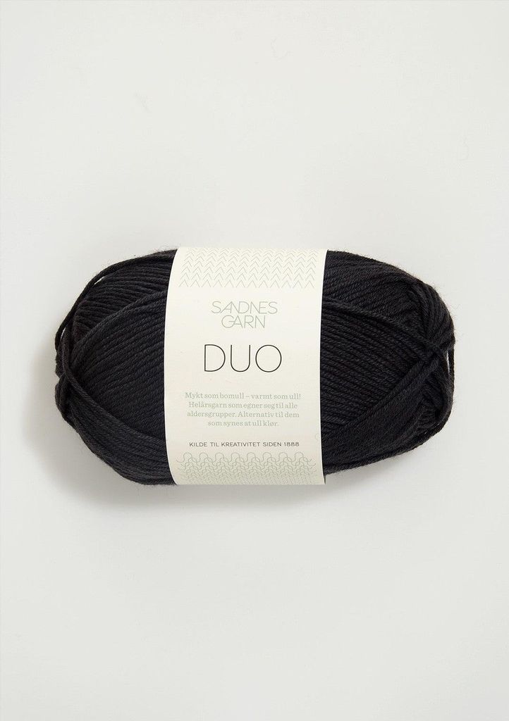 Sandnes Garn Duo col. 1099 black ca. 115 m 50 g