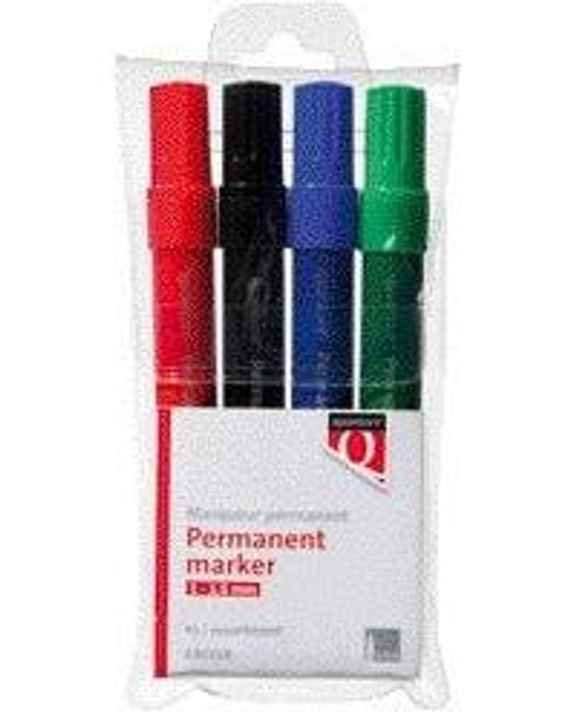 Quantore - Permanentmarker rund 1-1,5 mm sortiert 4 Stück
