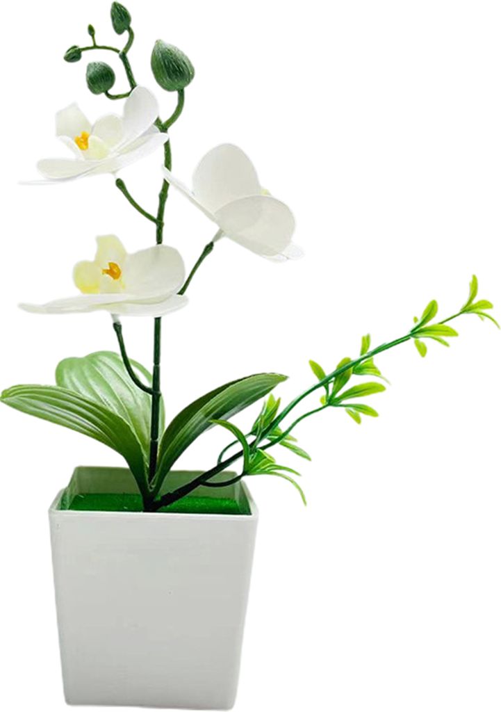 künstliche Bonsai Realistische drei Blumen, die nicht verblüfft nicht-gar-gar-gar-gar-geil dekorativen DIY Phalaenopsis Orchid gefälschte Blume ...