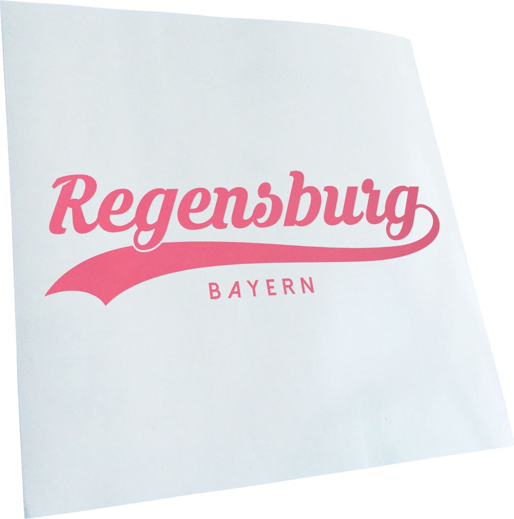 Kiwistar - Autoaufkleber - Regensburg Bayern - Hellrosa - 40x12cm - Aufkleber für Auto, Laptop, Fahrrad, LKW, Motorrad Mehrfarbig JDM Decal Racing