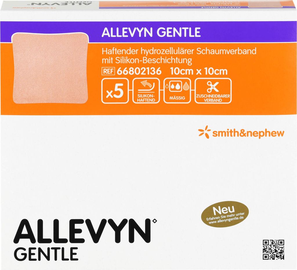 Allevyn Gentle 10cmx10cm, 5 St VER