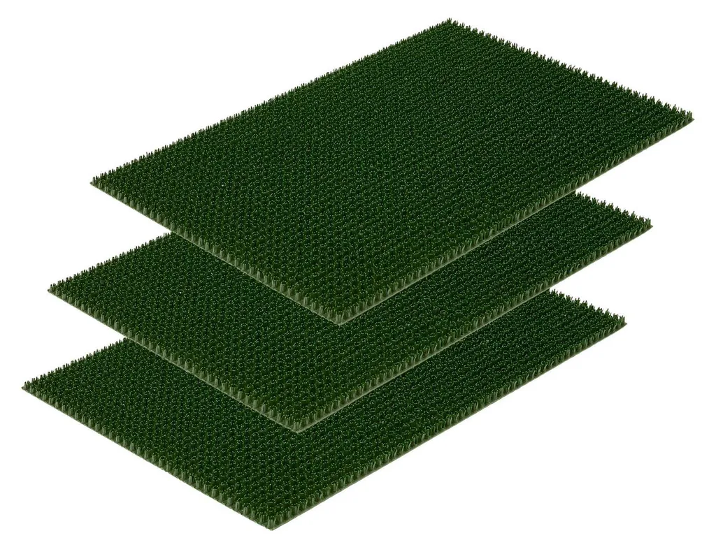 Tapis de sol extérieur ZOE vert 40x60 cm : lot de 3 ultra résistants
