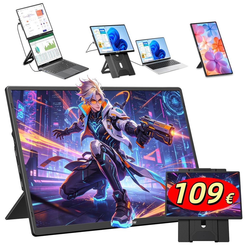 Blackview Table 9, 16 Zoll FHD tragbarer Monitor, 650g, SÜD Produktbild 