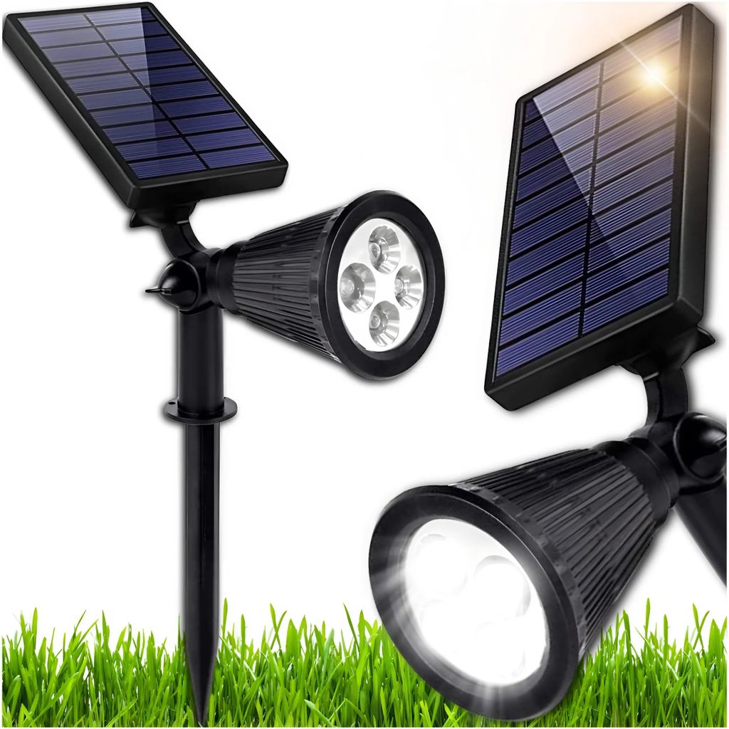 Solární LED reflektor IP65, soumrakový senzor, 3 režimy, Obrázek produktu 