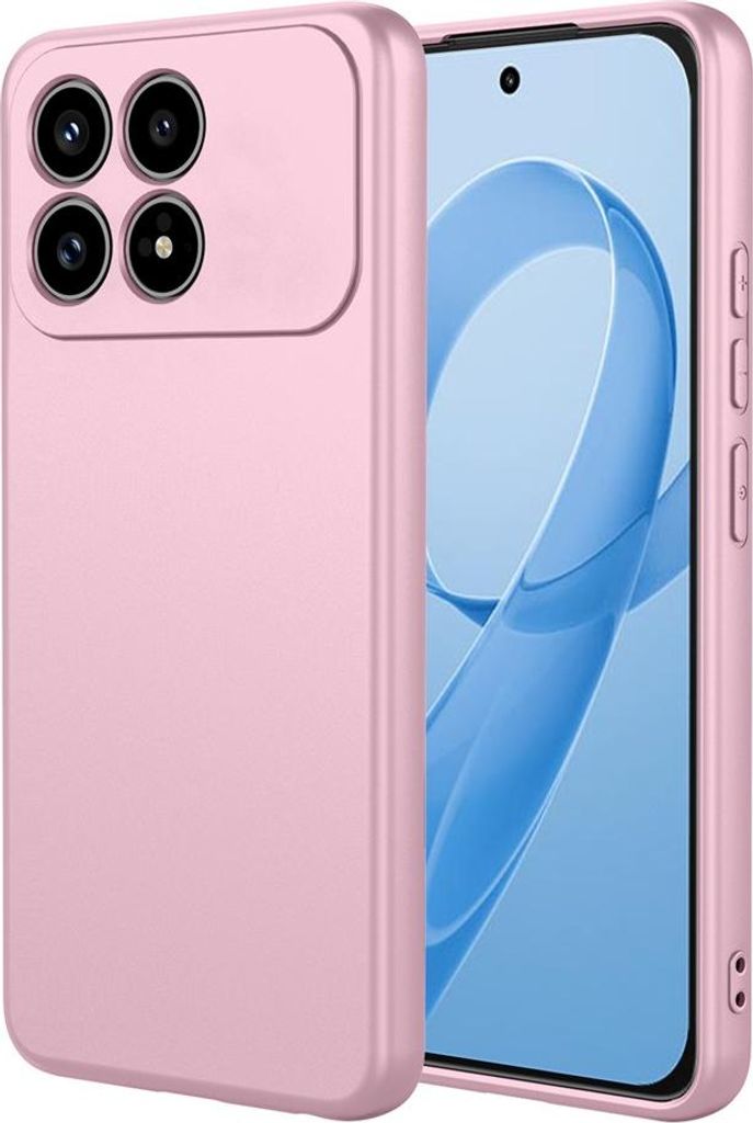 Hülle für Xiaomi Poco F8 Pro - Phonesta Soft Silk Silikon Back Cover - Rosa
