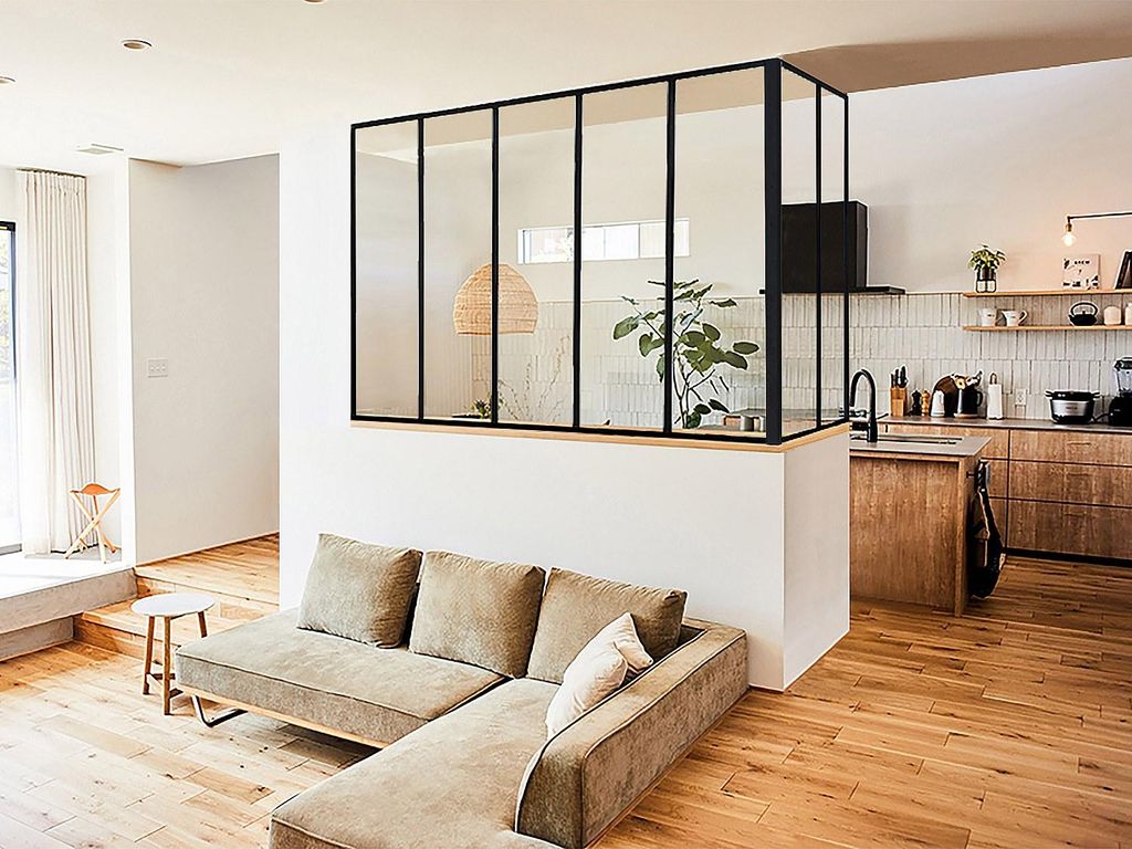 Pulverbeschichtete Aluminium-Eckwand - L.150 x T.60 x H.130 cm - schwarz - BAYVIEW