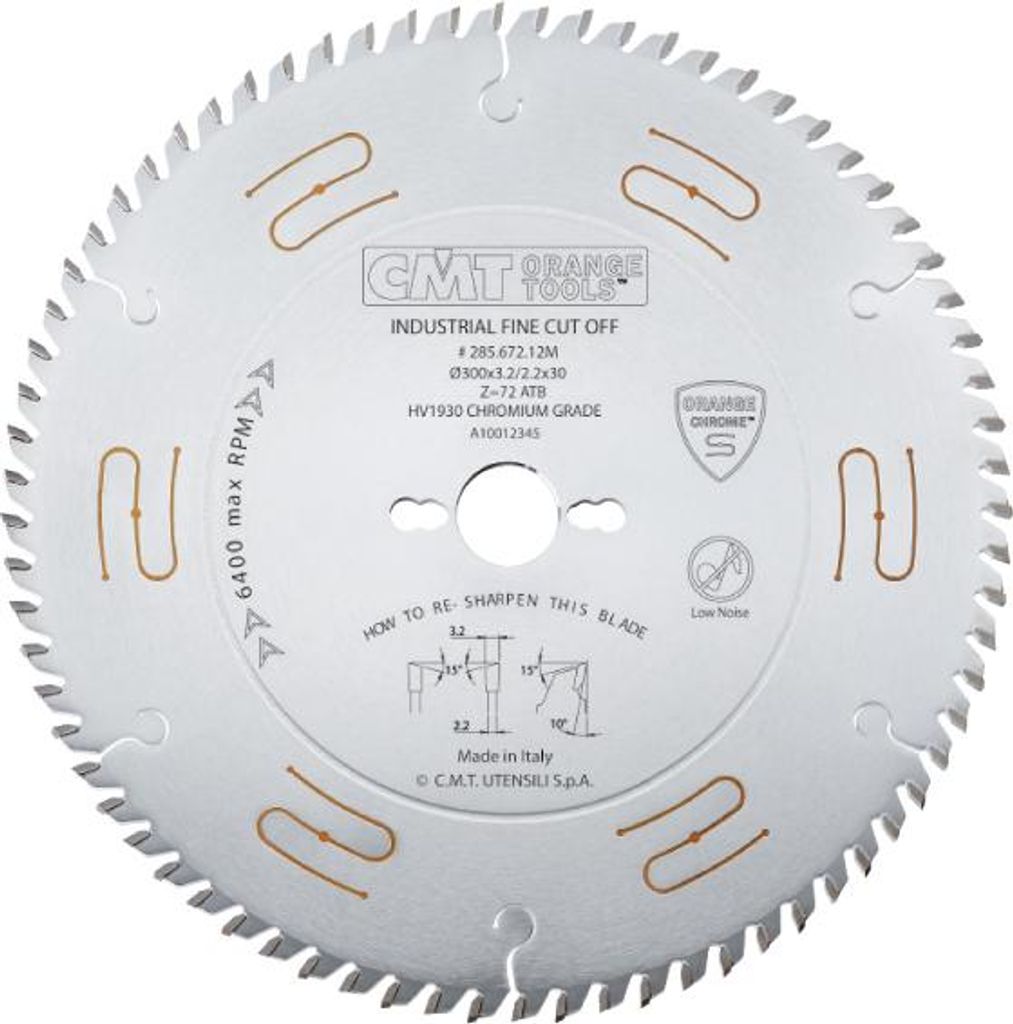 CMT CHROME | Kappsägeblatt für ø 300/30 mm Z72 WZ/ATB