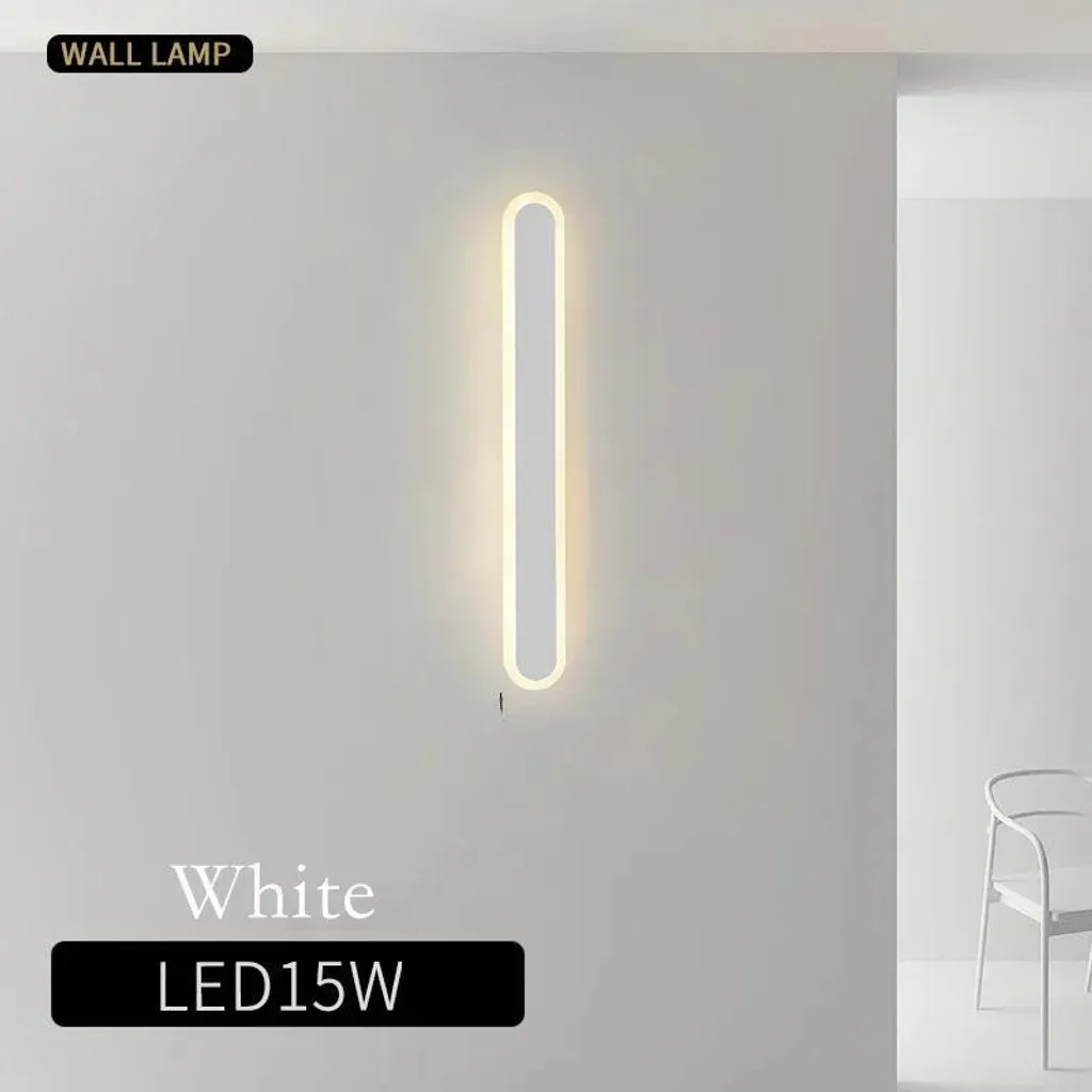 Luminaire Mural LED 80cm Design Blanc pour Salon et Chambre - Lumière Chaude