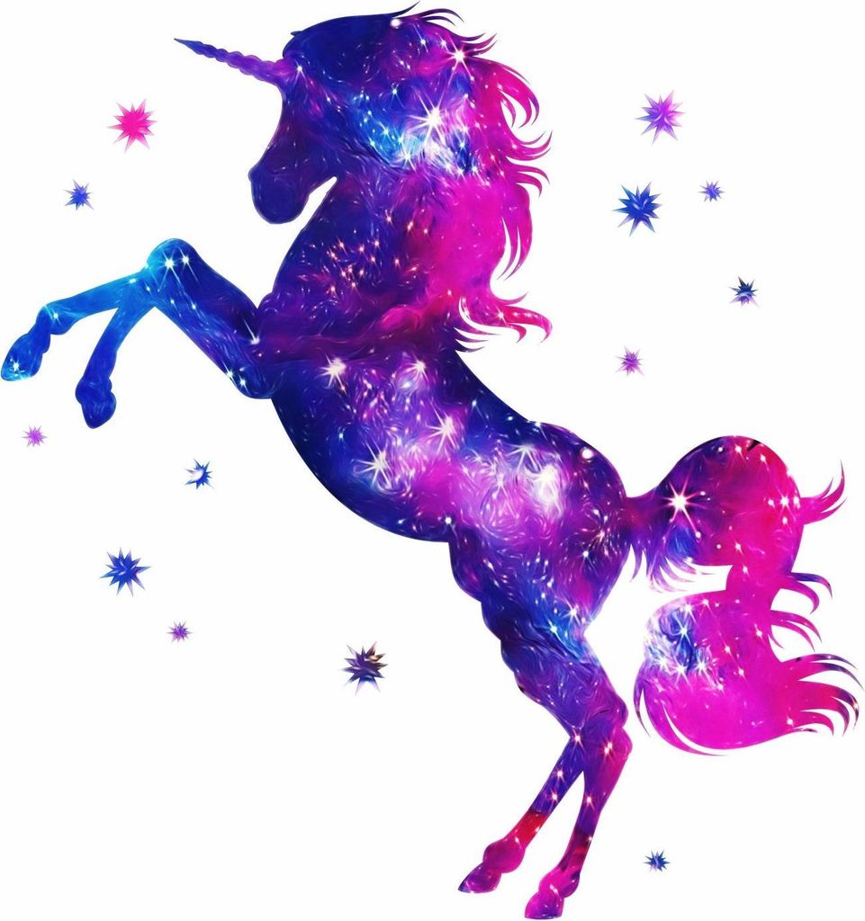163 Wandtattoo Einhorn pink - 600 x 600 mm
