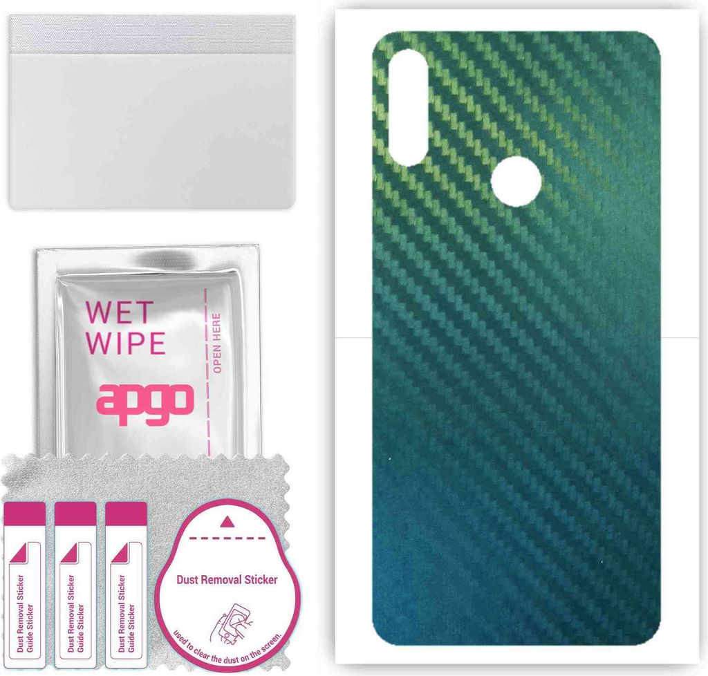 apgo Rückseite Schutzfolie, Skin, kompatibel mit Asus Zenfone Max Pro (M2) ZB631KL, Hinten Displayschutzfolie aus Vinylfolie, kratzfest, einfache ...