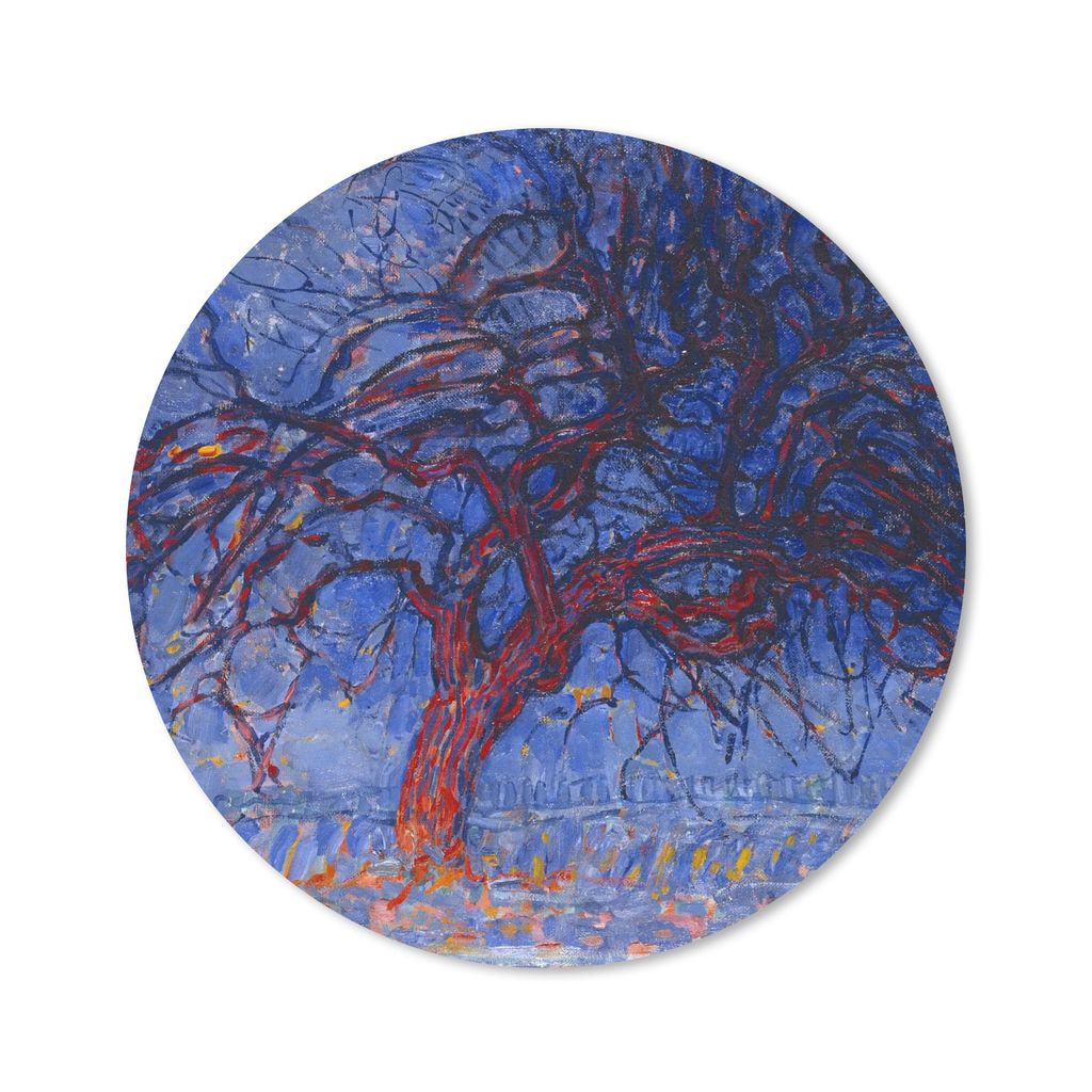 MuchoWow Mauspad Mousepad Roter Baum - Piet Mondrian 40x40 cm - Mousepads - Maus Mat - Pad - Mausunterlage - Schreibtisch Accessoires