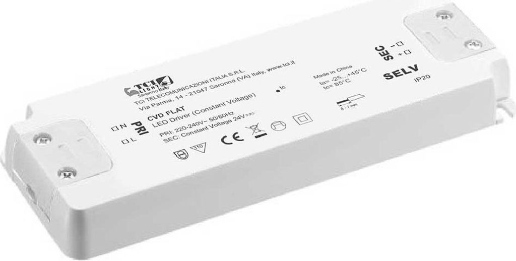TCI DC LED Driver Netzteil CVD Flat 24V bis 30W ideal für LED Strip