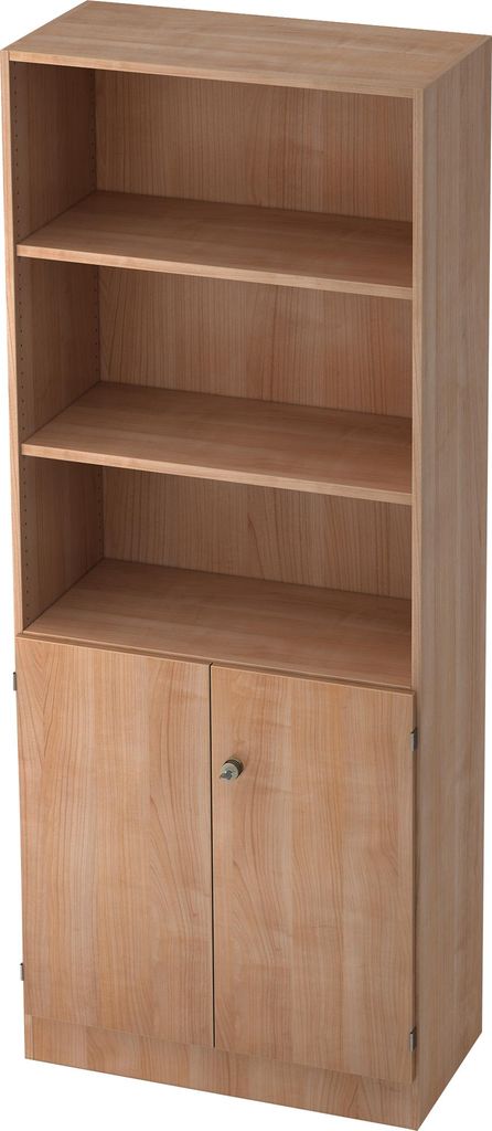Hammerbacher Regalschrank Solid V6770/N/N/SG 5OH nußbaum/nußbaum