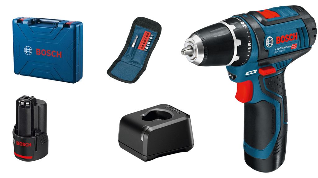 Taladro atornillador inalámbrico GSR 12V-15, con 2 baterías Imagen del producto 
