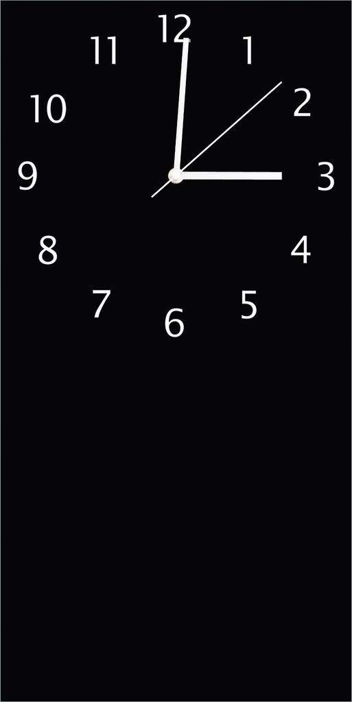 Wallario Design Wanduhr bedruckt, Größe 30 x 60 cm, Motiv: Schwarz