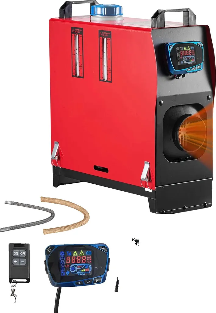 Chauffage Diesel Rouge Anti-Givre avec Télécommande pour Habitacle