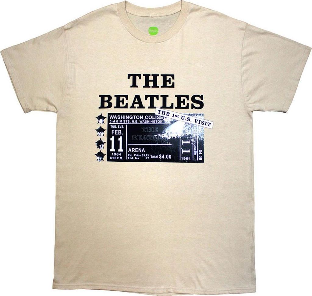 The Beatles - "Washington Coliseum 64" T-Shirt für Herren/Damen Uni RO13087 (XXL) (Sand)
