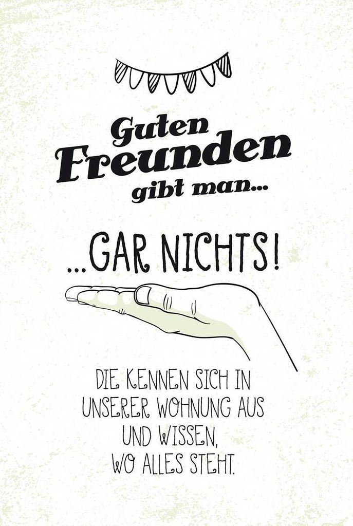 vianmo Holzschild 18x12 cm Guten Freunden gibt man nichts!